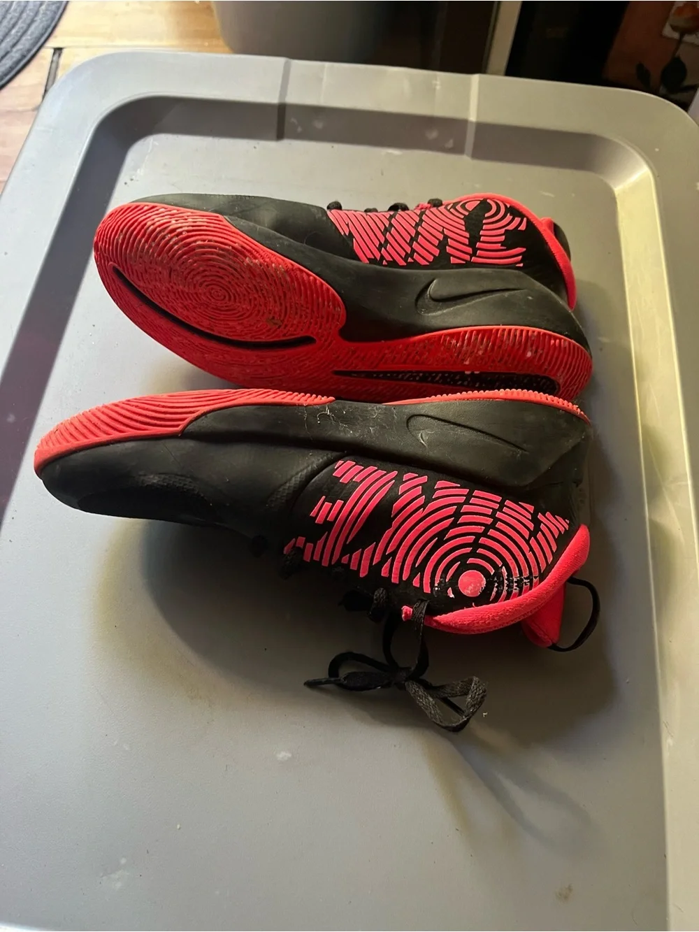 Nike Kids Black and Pink Athletic Sneakers